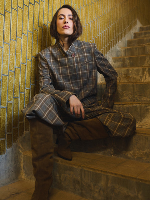 GOSSIA ElliGO Blazer, Brown Checks