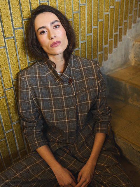 GOSSIA ElliGO Blazer, Brown Checks