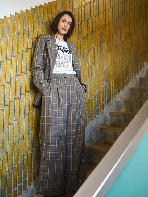 GOSSIA EmilineGO Pants, Brown Checks