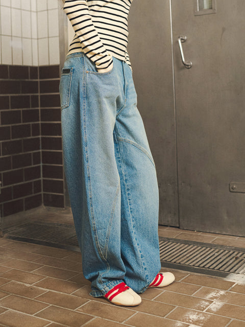 GOSSIA CattiaGO Barrel Jeans, Light Blue Denim