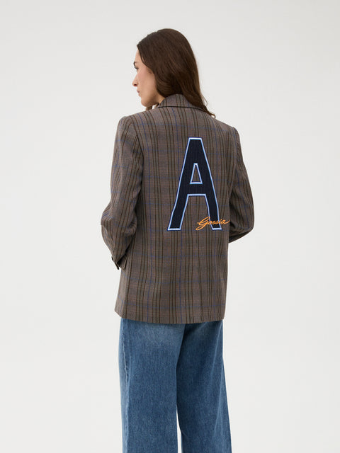 GOSSIA BeatriceGO Blazer, Brown Blue Checks