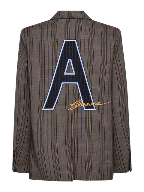 GOSSIA BeatriceGO Blazer, Brown Blue Checks
