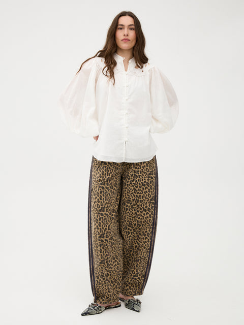 GOSSIA JulietteGO Cargo Pants, Leopard Print/Cream Stripe
