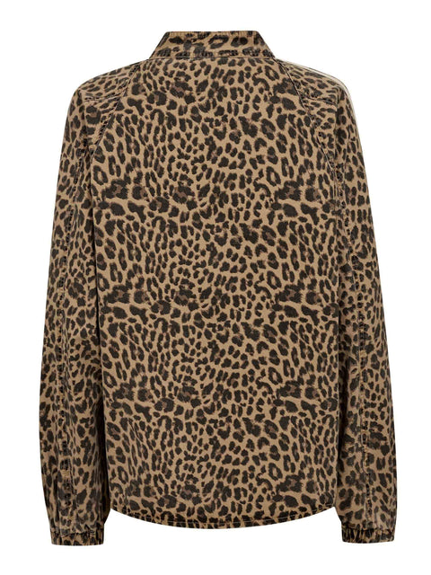 GOSSIA BasmaGO Jull Jacket Shirt, Leopard Print/Cream Stripe