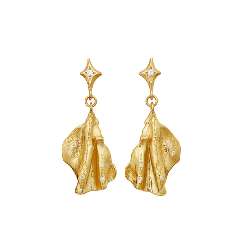 Gerda_earrings_gold_a. gerda øreing fra maanesten
