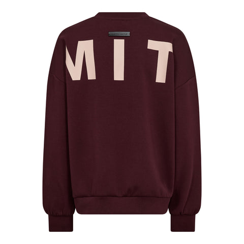 Haute L'amitié Maxi Split Logo Sweat, Wine