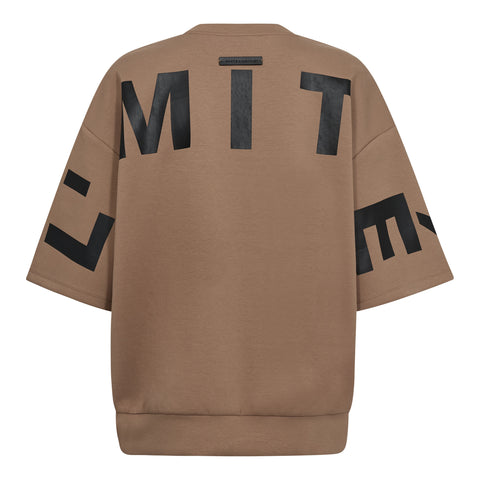 Haute L'amitié Maxi Split SS Logo Sweat - Walnut