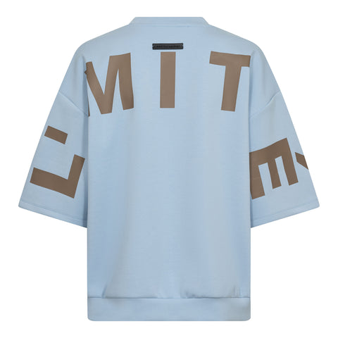 Haute L'amitié Maxi Split SS Logo Sweat - Pale Blue