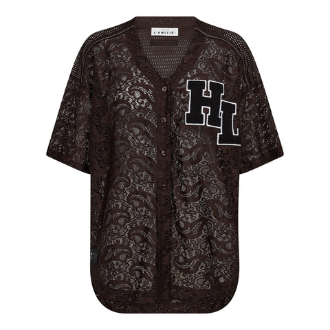 Haute L'amitié Court Lace Tee - Mocca