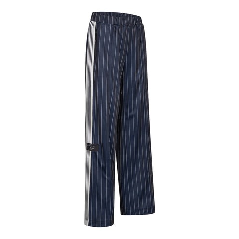 Haute L'amitié Baggy Pin Stripe Track Pants - Navy