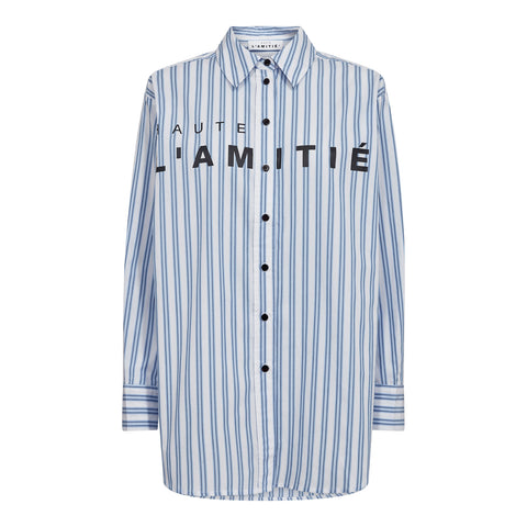 Haute L'amitié Boy Stripe Logo Shirt