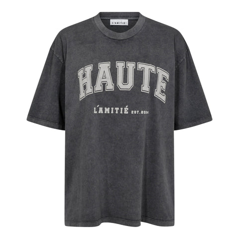 Haute L'amitié Noma Acid HAUTE Tee, Black Acid Wash