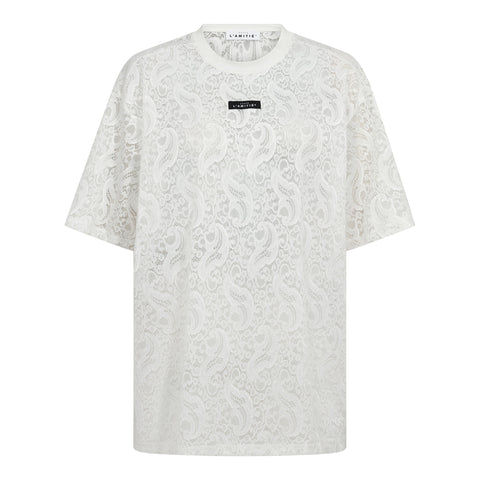 Haute L'amitié Summer Lace Loose Tee, White