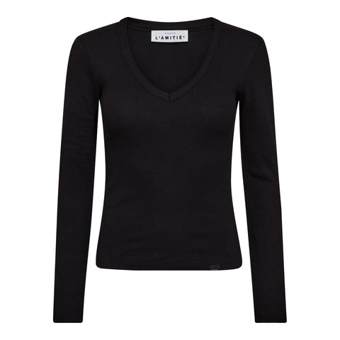 Haute L'amitié Deep V LS Rib Tee