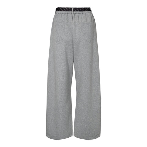 Haute L'amitié Maxi Split Tie Pant, Grey Melange