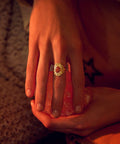 Maanesten Lotus ring, Forgyldt sølv
