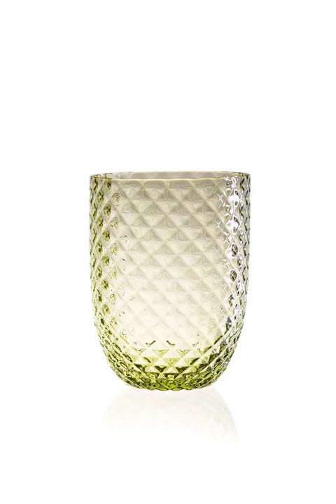 Anna Von Lipa glas Harlequin Tumbler - Olive Green