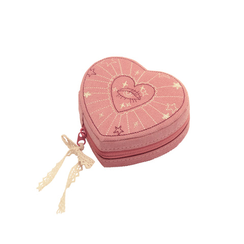Maanesten Heart Jewelry Box, Pink Theatre Magic