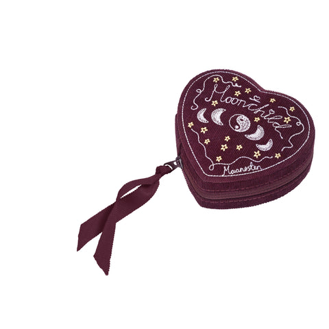 Maanesten Heart Jewelry Box, Maroon