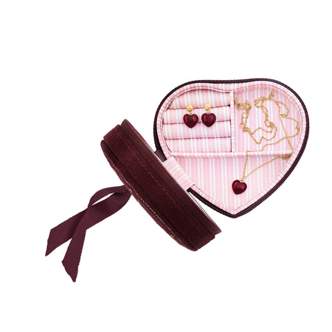 Maanesten Heart Jewelry Box, Maroon
