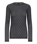 Hype the detail logo bluse i mesh grå. 