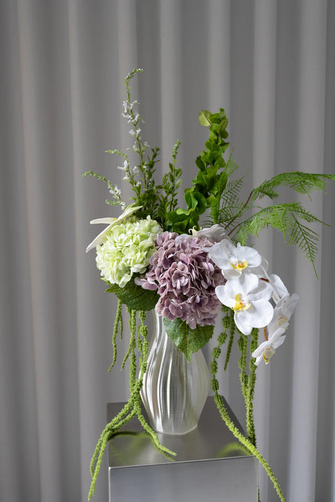 BLOOM OBJECTS kunstig Hortensia blomst - Lysegrøn