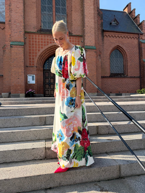 STINE GOYA Light Crepe, Dropped Shoulder Dress, Ephemeral Bloom