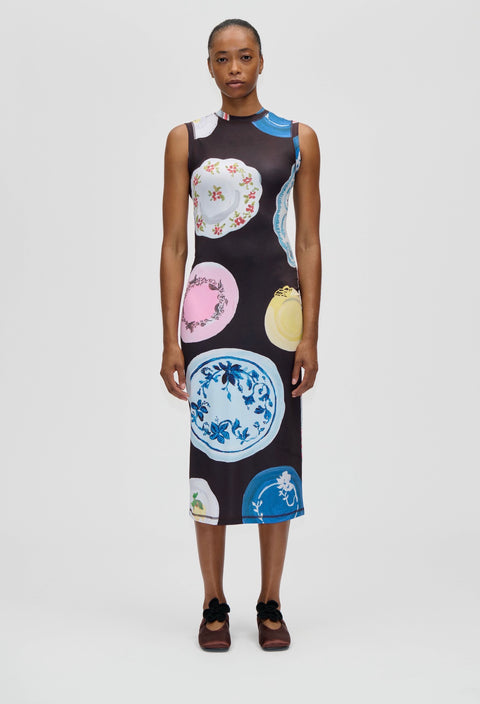 STINE GOYA Stocking Jersey, Elastic Tank Crewneck Dress - The Platera