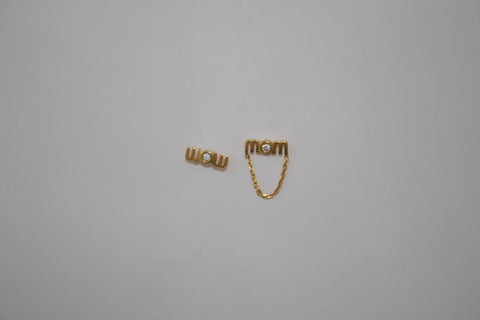 Stine A Wow Mom Mini ørering, Forgyldt sølv