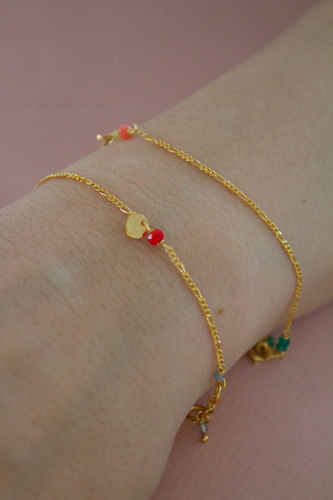 Stine A Harlequin armbånd, Pink Heart