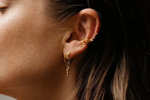 IX Studios Conch Ear Cuff, Forgyldt sølv