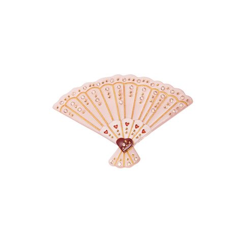 Ili_blush_brooch Ili broche i lyserød vifte med rhinsten fra maanesten