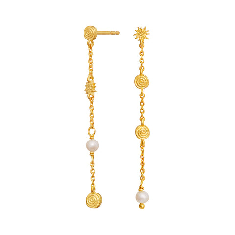 Maanesten Jennie earring – Forgyldt Sølv