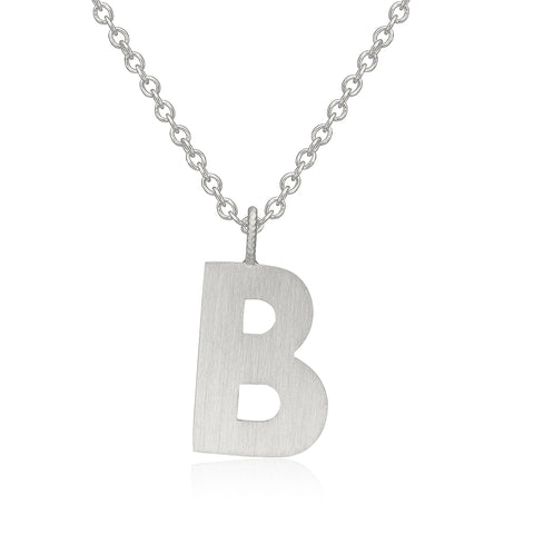 Dulong Letter halskæde - B, sølv