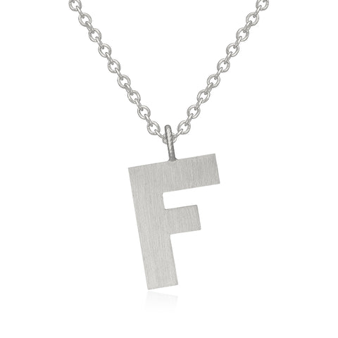 Dulong Letter halskæde - F, sølv