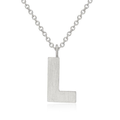 Dulong Letter halskæde - L, sølv