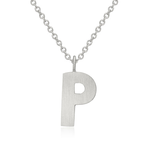 Dulong Letter halskæde - P, sølv