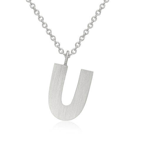 Dulong Letter halskæde - U, sølv