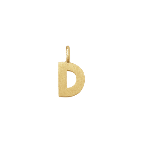 Dulong Letter vedhæng - D, lille guld