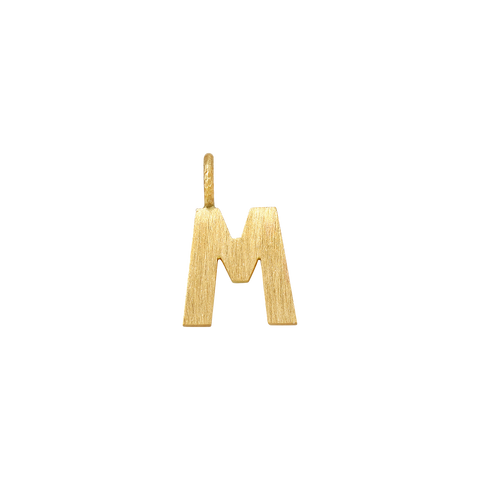 Dulong Letter vedhæng - M, lille guld