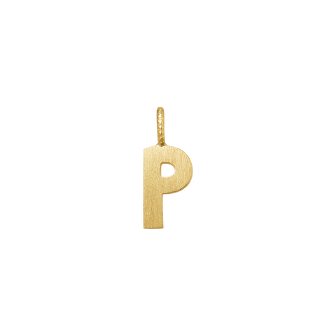 Dulong Letter vedhæng - P, lille guld