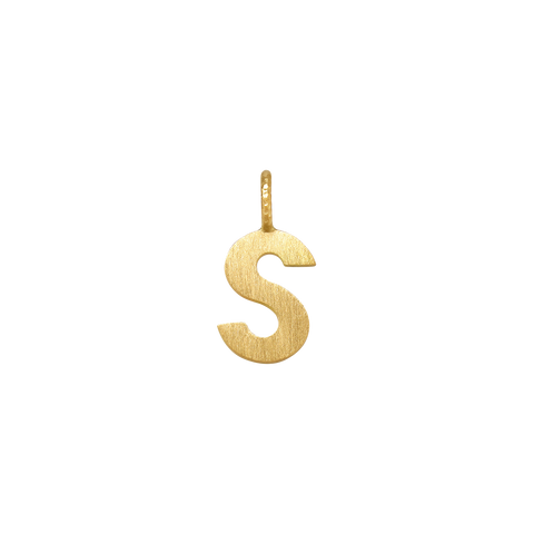 Dulong Letter vedhæng - S, lille guld