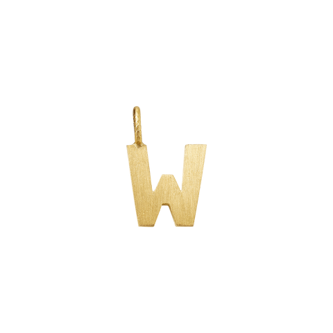 Dulong Letter vedhæng - W, lille guld