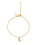 Laura_bracelet_gold. Laura armbånd fra Maanesten i forgyldt sterlingsølv. med lille vedhæng måne