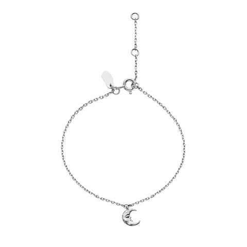 Laura_bracelet_silver. Laura armbånd fra Maanesten. med vedhæng måne. sterlingsølv 