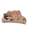 Love_comet_chocolate_hairclaw. love comet hårklemme i brun med rhinsten fra maanesten