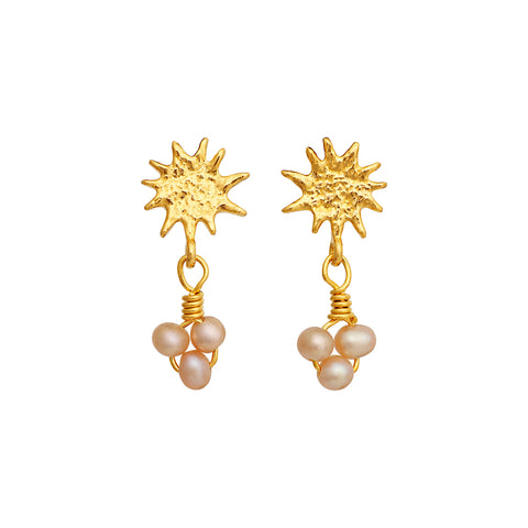 Maanesten Lucie earring – Forgyldt Sølv