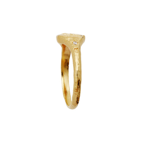 Maanesten Magdalena ring, forgyldt sølv