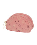 Makeup_Bag_medium_pink_theatre_magic_a. makeup taske fra maanesten i pink 100% polyester med lynlås stjerner, måne 