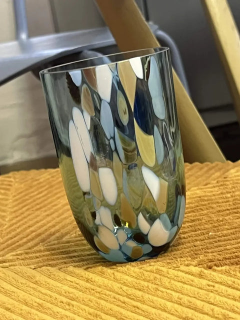 Anna Von Lipa glas Big Marble tumbler - Amalfi Blue